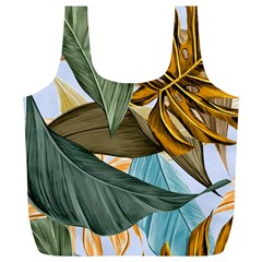 Monstera Palm Leaves Plants Full Print Recycle Bag (xl) by Paksenen