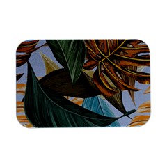 Monstera Palm Leaves Plants Open Lid Metal Box (silver)   by Paksenen