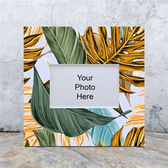 Monstera Palm Leaves Plants White Box Photo Frame 4  X 6  by Paksenen