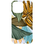 Monstera Palm Leaves Plants iPhone 15 Pro Max Black UV Print PC Hardshell Case Front