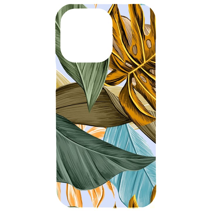 Monstera Palm Leaves Plants iPhone 15 Pro Max Black UV Print PC Hardshell Case