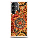 Bright Seamless Pattern With Paisley Mehndi Elements Hand Drawn Wallpaper With Floral Traditional In Samsung Galaxy S24 Plus 6.7 Inch TPU UV Case Front