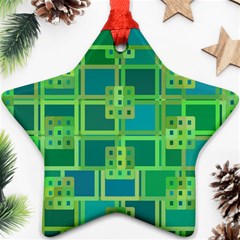 Green Abstract Geometric Ornament (star)