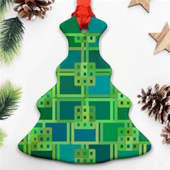 Green Abstract Geometric Ornament (christmas Tree) 