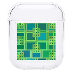 Green Abstract Geometric Hard Pc Airpods 1/2 Case by Ket1n9