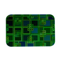 Green Abstract Geometric Open Lid Metal Box (silver)   by Ket1n9