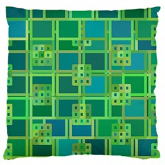 Green Abstract Geometric 16  Baby Flannel Cushion Case (two Sides)