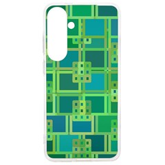 Green Abstract Geometric Samsung Galaxy S24 Ultra 6 9 Inch Tpu Uv Case by Ket1n9