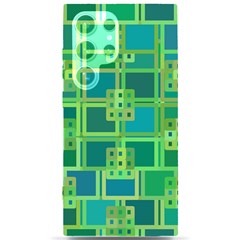 Green Abstract Geometric Samsung Galaxy S24 Ultra 6 9 Inch Black Tpu Uv Case by Ket1n9