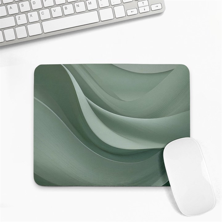 Silky Sage Abstract Elegant Print Design Small Mousepad