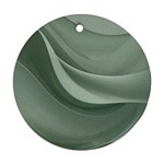 Silky Sage Abstract Elegant Print Design Ornament (Round) Front