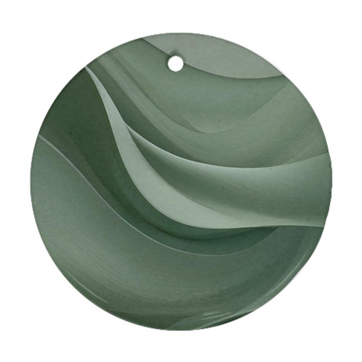 Silky Sage Abstract Elegant Print Design Ornament (Round)