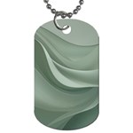 Silky Sage Abstract Elegant Print Design Dog Tag (Two Sides) Front