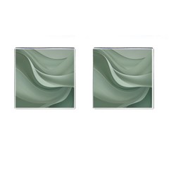 Silky Sage Abstract Elegant Print Design Cufflinks (square)