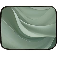 Silky Sage Abstract Elegant Print Design Two Sides Fleece Blanket (mini) by dflcprintsclothing