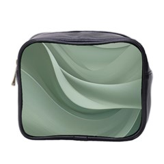 Silky Sage Abstract Elegant Print Design Mini Toiletries Bag (two Sides) by dflcprintsclothing