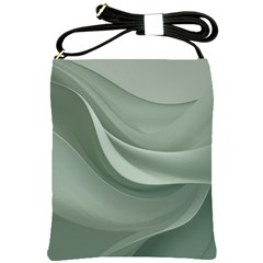 Silky Sage Abstract Elegant Print Design Shoulder Sling Bag by dflcprintsclothing