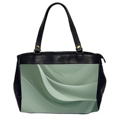 Silky Sage Abstract Elegant Print Design Oversize Office Handbag (2 Sides) by dflcprintsclothing