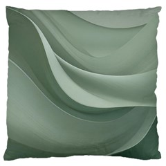 Silky Sage Abstract Elegant Print Design Large Cushion Case (one Side) by dflcprintsclothing