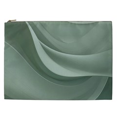 Silky Sage Abstract Elegant Print Design Cosmetic Bag (xxl)