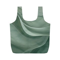 Silky Sage Abstract Elegant Print Design Full Print Recycle Bag (m) by dflcprintsclothing