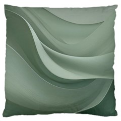 Silky Sage Abstract Elegant Print Design Large Premium Plush Fleece Cushion Case (one Side) by dflcprintsclothing