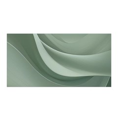 Silky Sage Abstract Elegant Print Design Satin Wrap 35  X 70  by dflcprintsclothing