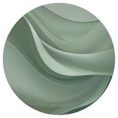 Silky Sage Abstract Elegant Print Design Round Trivet