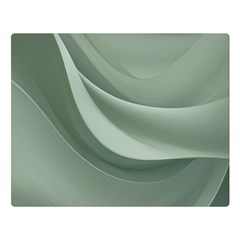 Silky Sage Abstract Elegant Print Design Premium Plush Fleece Blanket (large) by dflcprintsclothing