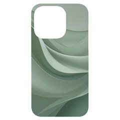 Silky Sage Abstract Elegant Print Design Iphone 14 Pro Black Uv Print Case by dflcprintsclothing