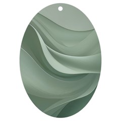 Silky Sage Abstract Elegant Print Design Uv Print Acrylic Ornament Oval by dflcprintsclothing