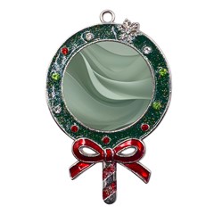 Silky Sage Abstract Elegant Print Design Metal X mas Lollipop With Crystal Ornament by dflcprintsclothing