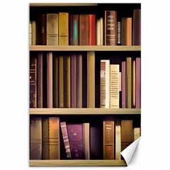 Books Bookshelves Office Fantasy Background Artwork Book Cover Apothecary Book Nook Literature Libra Canvas 12  X 18  by Posterlux