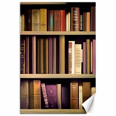 Books Bookshelves Office Fantasy Background Artwork Book Cover Apothecary Book Nook Literature Libra Canvas 20  X 30  by Posterlux