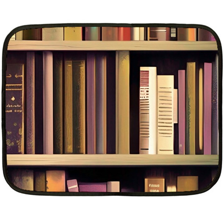 Books Bookshelves Office Fantasy Background Artwork Book Cover Apothecary Book Nook Literature Libra Two Sides Fleece Blanket (Mini)