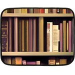 Books Bookshelves Office Fantasy Background Artwork Book Cover Apothecary Book Nook Literature Libra Two Sides Fleece Blanket (Mini) 35 x27  Blanket Back