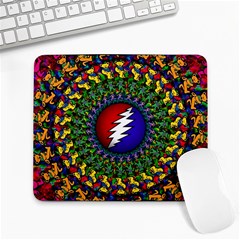 Grateful Dead Bear Pattern Large Mousepad