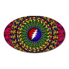 Grateful Dead Bear Pattern Oval Magnet