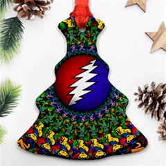 Grateful Dead Bear Pattern Ornament (christmas Tree) 