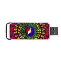 Grateful Dead Bear Pattern Portable Usb Flash (two Sides)