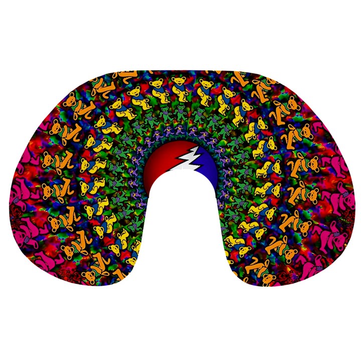 Grateful Dead Bear Pattern Travel Neck Pillow