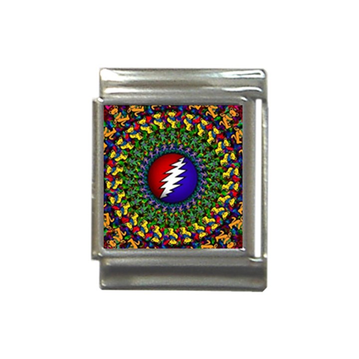 Grateful Dead Bear Pattern Italian Charm (13mm)