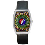 Grateful Dead Bear Pattern Barrel Style Metal Watch Front