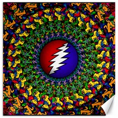 Grateful Dead Bear Pattern Canvas 20  X 20  by Maspions