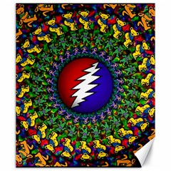 Grateful Dead Bear Pattern Canvas 20  X 24 