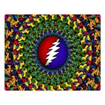 Grateful Dead Bear Pattern Premium Plush Fleece Blanket (Large) 80 x60  Blanket Front