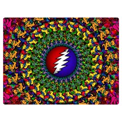 Grateful Dead Bear Pattern Premium Plush Fleece Blanket (extra Small)