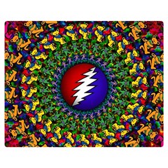 Grateful Dead Bear Pattern Premium Plush Fleece Blanket (medium)