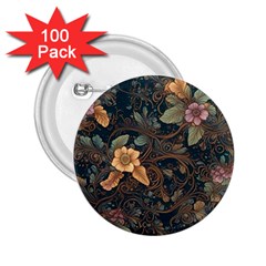 Floral Seamless Pattern Decorative 2 25  Buttons (100 Pack)  by Paksenen