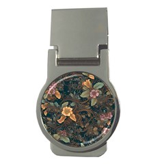 Floral Seamless Pattern Decorative Money Clips (round) 